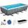 BESTWAY Power Steel Frame Pool Komplett-Set 549 x 274 x 122 cm inkl. Sandfilteranlage, Abdeckplane, Filterpumpe, Poolleiter