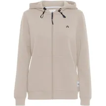 North Bend Sweatjacke NORTH BEND "Sweatjacke NBTara W", Damen, Gr. 44, grau (dove), Obermaterial: 78% Polyester PES. 17% Viskose CV. 5% Elasthan EL., Sweatjacken Sweatjacke