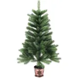 vidaXL Künstlicher Weihnachtsbaum Naturgetreue Nadeln 90 cm Grün
