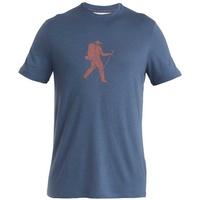 Icebreaker Merino 150 Tech Lite Iii Trail Hiker Short Sleeve T-shirt Blau S Mann