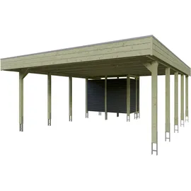 SKANHOLZ Friesland Hybrid Set 14 5,57 x 7,08 m grün inkl. Abstellraum