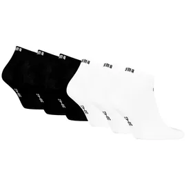 Puma Sneakersocken 6er Pack Schwarz/Weiß 35-38