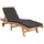 vidaXL Sonnenliege 1 St. klappbar 200 x 60 x 80 cm Braun/Dunkelgrau