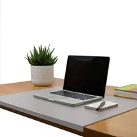 Schreibtischunterlage mit Kantenschutz sanft Luxus PU-Leder, 90x50cm Office Mauspad Büro Schreibunterlage, Wasserdicht