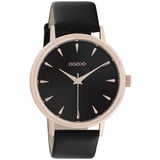 Oozoo Damen Armbanduhr Timepieces Analog Leder schwarz UOC10829 - Schwarz