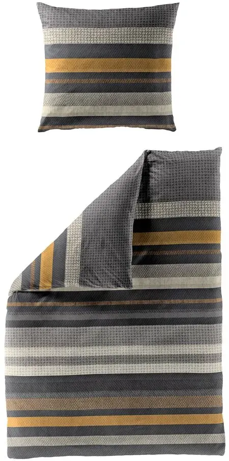 Bierbaum Bettwäsche 155 x 220 cm Satin Grau