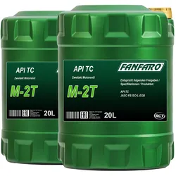 2x 20l Fanfaro M-2t Universal Zweitakt-motorenöl Api Tc: