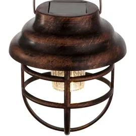 ETC Shop LED Solar Hängeleuchte 14 cm rost