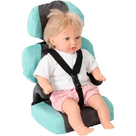Bayer Chic 2000 Puppenautositz für Baby-Puppen Melange anthrazit-Mint