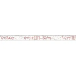 Banner roségold Zahl 100
