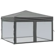 vidaXL Partyzelt Faltbar mit Mesh-Seitenwänden Anthrazit 3x3 m