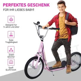 Homcom Scooter 16 Zoll Rosa
