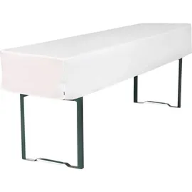 TexDeko Biertischhusse Premium Weiß 220 x 50 x 30 cm