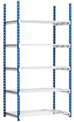 Paperflow Anbauregal 5 Stahl 1.000 x 680 x 2.000 mm Blau