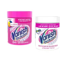 VANISH Oxi Action Textilfleckenentferner 470 g + Textilfleckenentferner Oxi Action Pulver Weiß 470 g