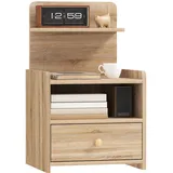 Homcom Nachttisch, Natur, Holzwerkstoff, 40x66x35 cm, Schlafzimmer, Nachttische