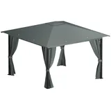 ALEOS. Pavillon Monza 3 x 3 m inkl. 4 Seitenteile Grau