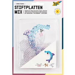 folia Bügelperlen Stiftplatten Tierwelt transparent 3 St.