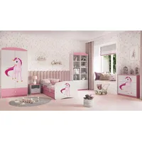 99rooms Dreams Motiv V Kinderzimmer-Set Weiß Rosa 80x180 cm