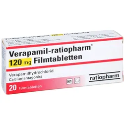 VERAPAMIL-ratiopharm 120 mg Filmtabletten 20 St