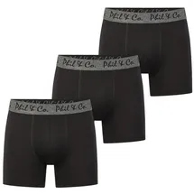 Phil & Co. Berlin Retro Boxer Jersey Core schwarz XXL 3er Pack