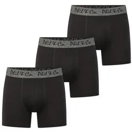 Phil & Co. Berlin Retro Boxer Jersey Core schwarz XXL 3er Pack