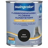 swingcolor 2in1 Flüssigkunststoff / Fußbodenfarbe 6151.D750.9900 (Schwarz, 750 ml, Seidenmatt)