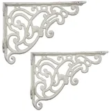 moritz Wandwinkel Regalträger, Regalhalter Wandträger aus Gusseisen antik weiß