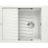 Blanco Elon 45 links Einbauspüle Silgranit Weiß Handbetätigung 650 x 500 mm