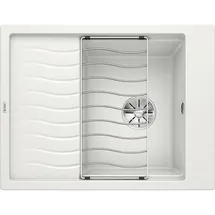 Blanco Elon 45 links Einbauspüle Silgranit Weiß Handbetätigung 650 x 500 mm