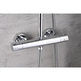 a&n&a aQualine Aqualine LIGA Duschsäule mit Thermostat-Armatur, Chrom - Silber