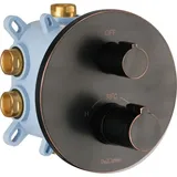 PaulGurkes Thermostat Unterputz Retro Antik Schwarz 1-3 Verbraucher