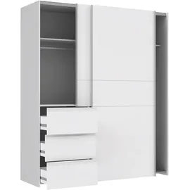 Forte Winn Schwebetürenschrank 170 x 201 x 61 cm weiß