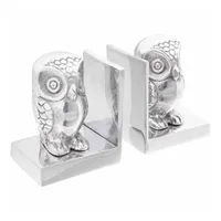 VidaXL Buchstützen 2 Stk. Silbern 7x9x11 cm Aluminium