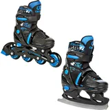 Patins Artísticos 2em1 Ajustáveis Nollan SCHWARZ|BLAU 34/37