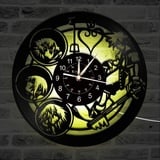 Smotly Vinyl Wanduhr, Kingdom Hearts Charakter 3D Wanddekoration große Uhr, LED Bunte Lichter handgemachte Wanduhr Geschenk,A