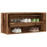 VidaXL Schuhbank Altholz-Optik 100x35x45 cm Holzwerkstoff