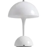 rolf-kern Tischleuchte Kunststoff 24cm Akku dimmbar weiß