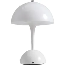 rolf-kern Tischleuchte Kunststoff 24cm Akku dimmbar weiß