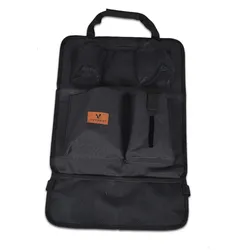 Cangaroo Organizer fürs Auto, Rückenlehnenschutz mit Taschen, Reise Organizer schwarz