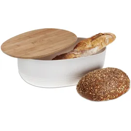 Kela Namur Brotkasten Kunststoff/Bambus Weiß