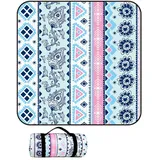 Treer Picknickdecke Wasserdicht isoliert Campingdecke Stranddecke Böhmischer Stil Faltbar Klein Groß Picknickmatte, für Outdoor Strand Camping Wandern Ausflüge (100x150 cm,Stil 3)