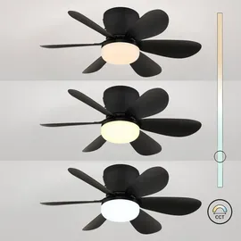 GLOBO Delores 51 cm Deckenventilator Schwarz