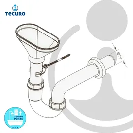 tecuro Trichtersiphon Geruchsverschluss