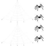 vidaXL Halloween-Spinnendekoration mit Netzen 4 pcs Polyester 150 cm