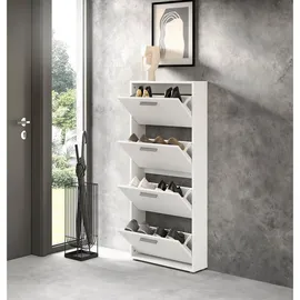 HBZ SAM Schuhkipper 59 x 136 x 17 cm 4 Klappen weiß matt / weiß