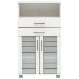Lomadox Noci-80 Badschrank 59,8 x 110,5 x 32,6 cm Weiß