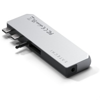 Satechi Pro Hub Mini USB-C 5 Ports), Dockingstation - USB 3.2 Gen 1 (3.1 Gen 1) Type-C Silber