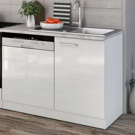 Vicco Küchenzeile 270 cm weiß hochglanz