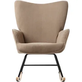 Beliani Schaukelsessel ARSET Cord 0 x 0 x 0 cm Taupe